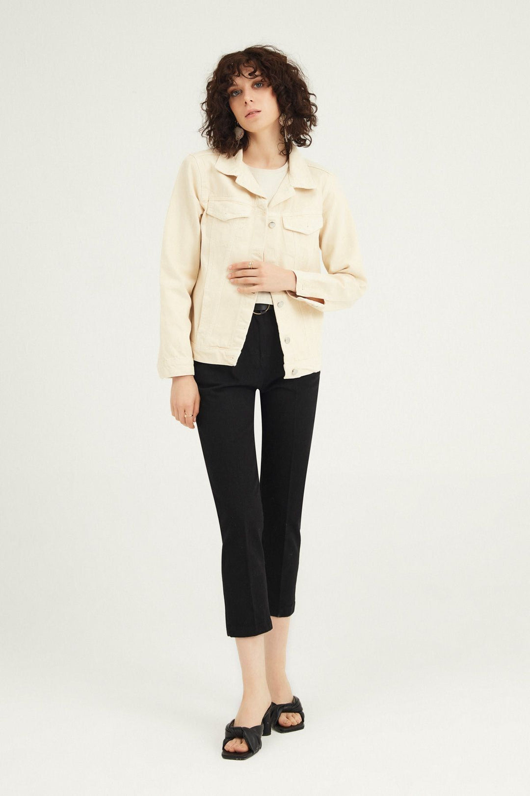 Gabardine Denim Jacket Bone