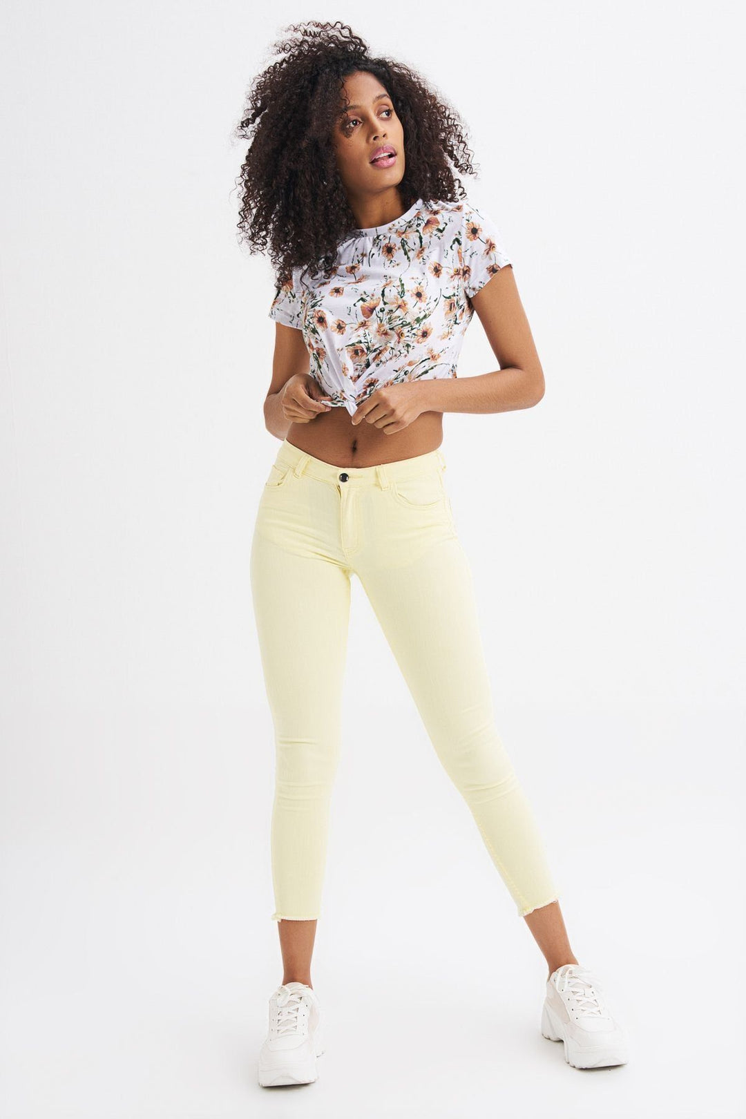 Pocket Skinny Pants Yellow