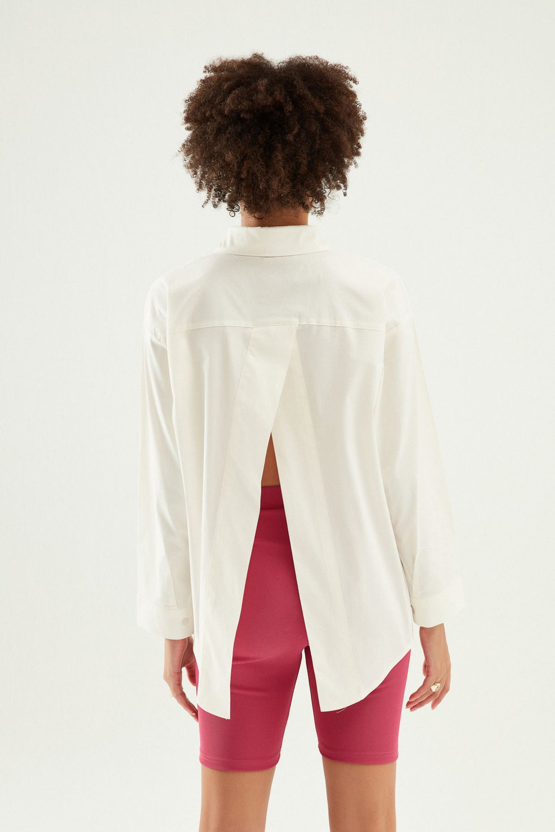 Low Back Oversize Shirt White