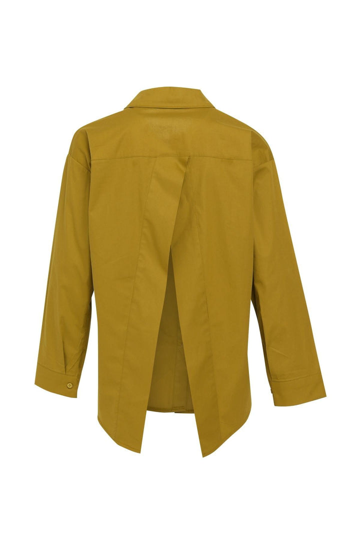 Low Back Oversize Shirt Olive