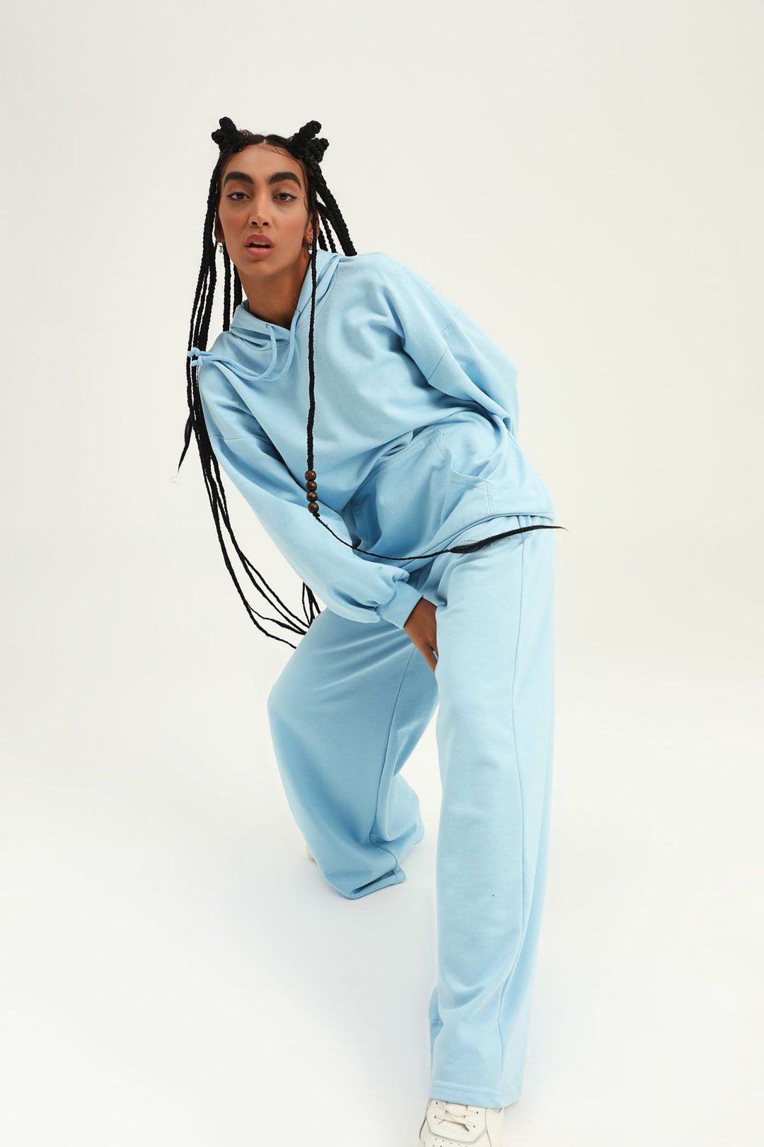 Kangaroo Pocket Hoodie Sweatshirt Blue