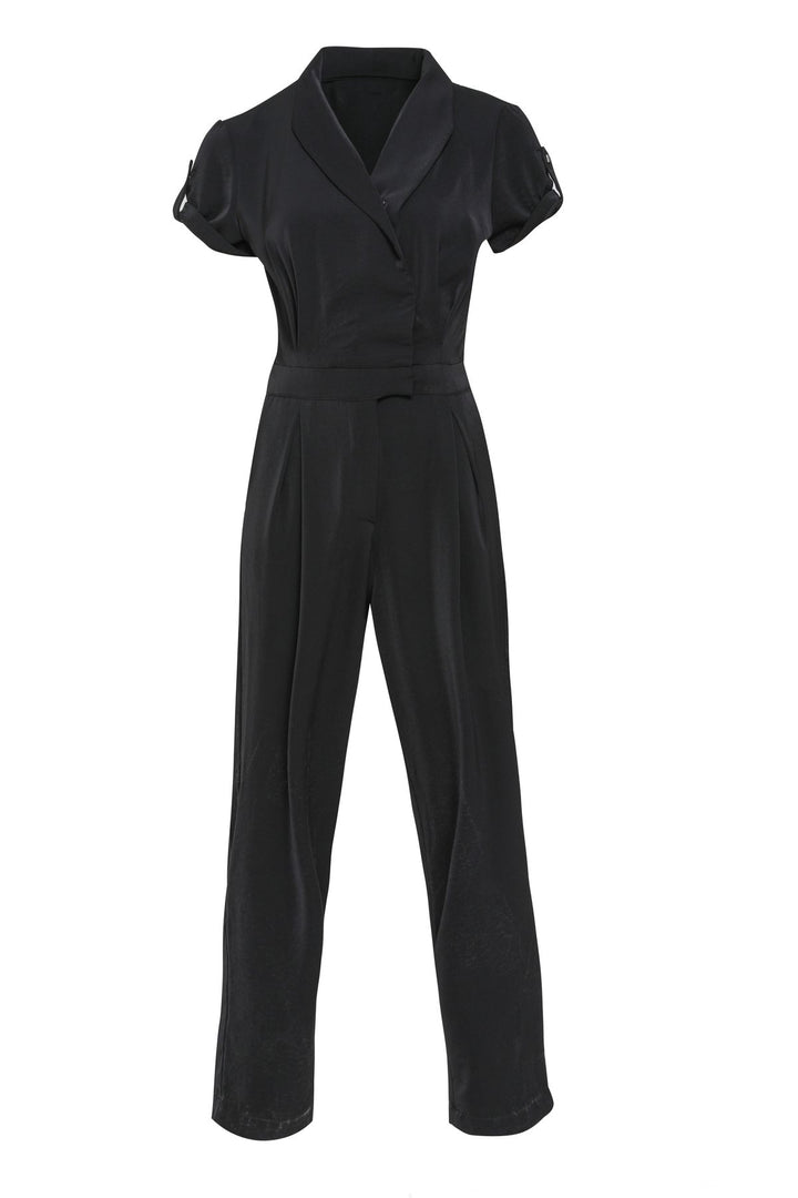 Kruvaze Yaka Tulum Siyah