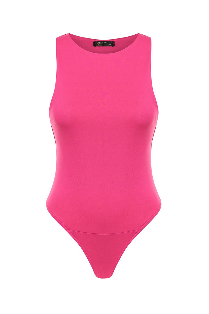 Halter Neck Bodysuit Fuchsia