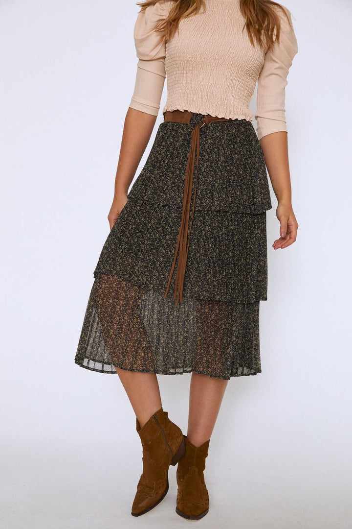 Beli Kemerli Katkat Etek Haki