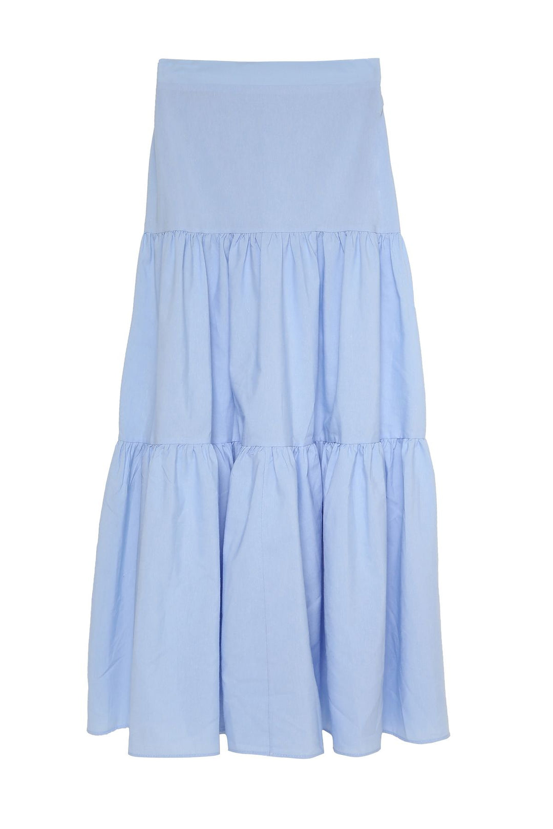 High Waist Long Skirt Light Blue