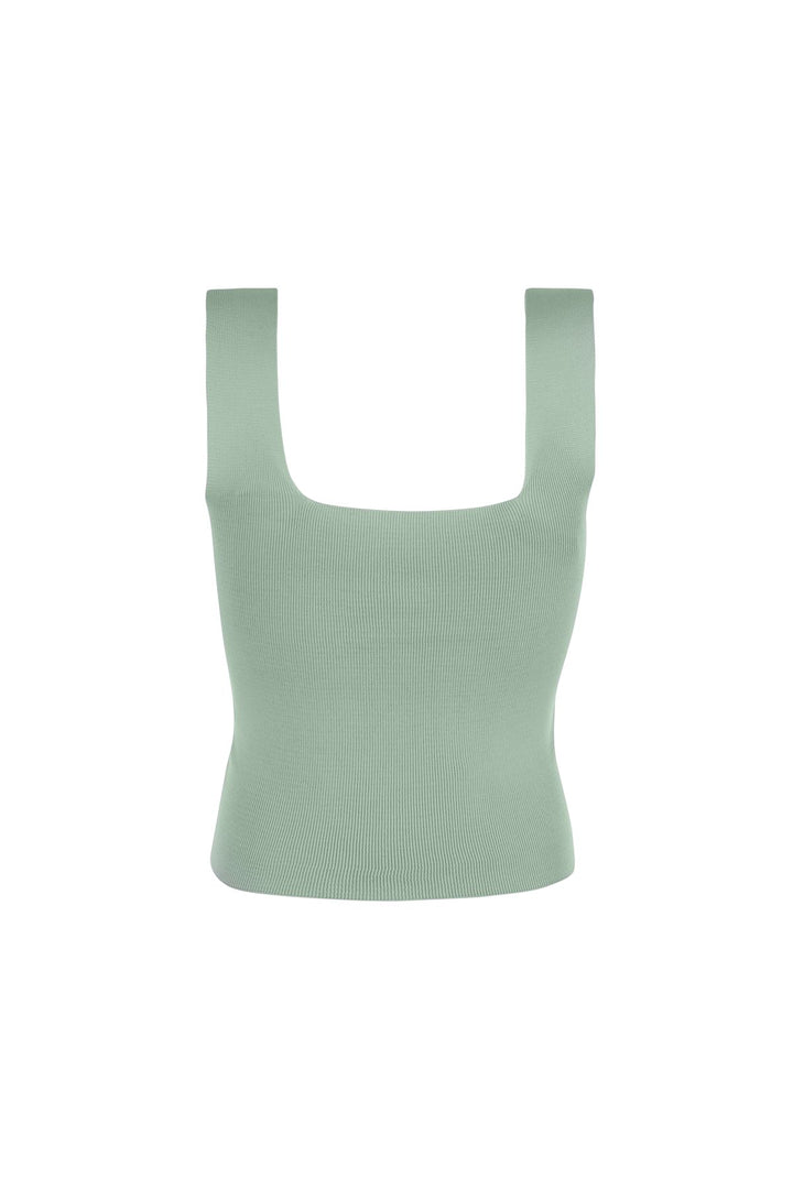 Thick Strap V Neck Knitwear Mint