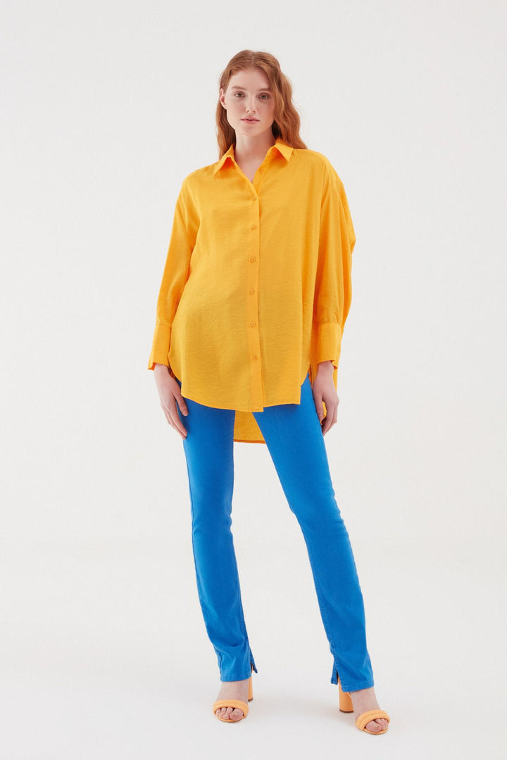 Oversize Cut Shirt Orange