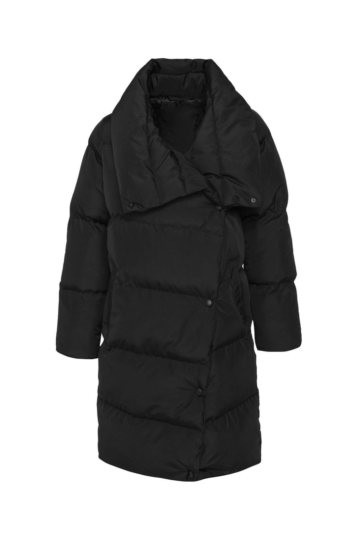 Double Breasted Down Jacket Black