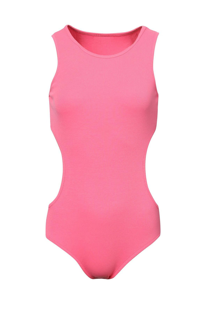 Decollete Detailed Bodysuit Candy Pink