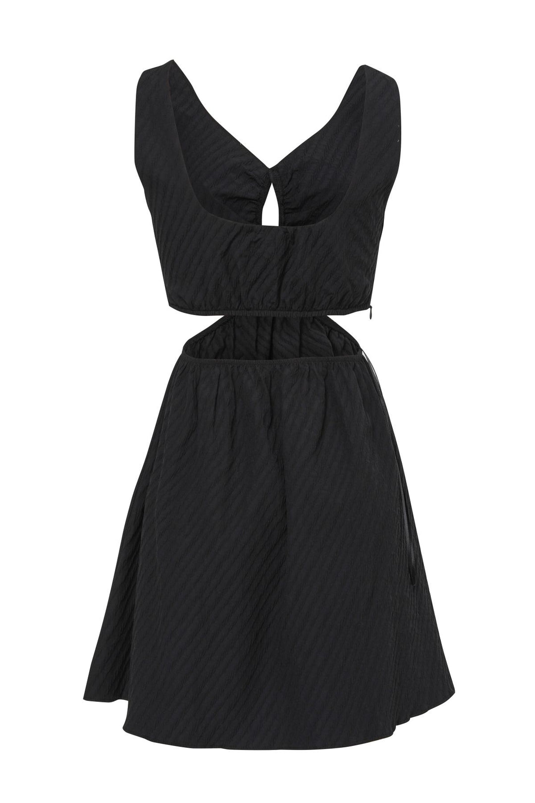 Cut Out V-Neck Dress Black
