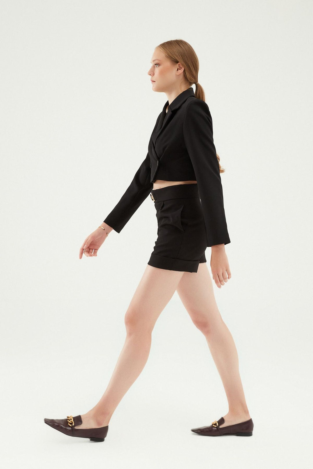 Kemer Aksesuarlı Şort Siyah