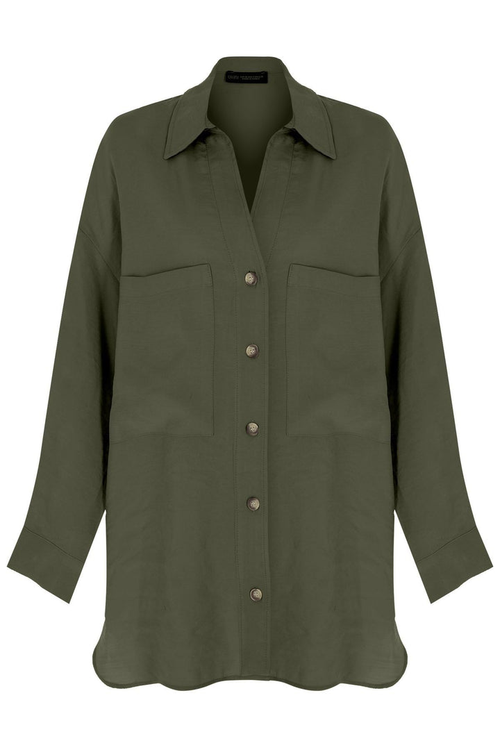 Cep Detaylı Gömlek Haki