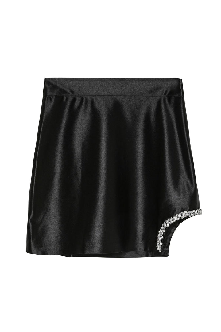 Embellished Mini Skirt Black