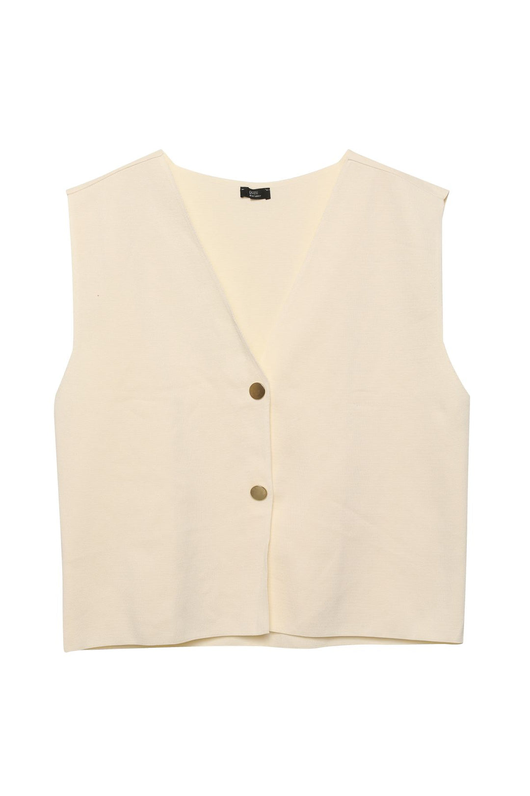 Button Detailed Knitwear Vest Cream