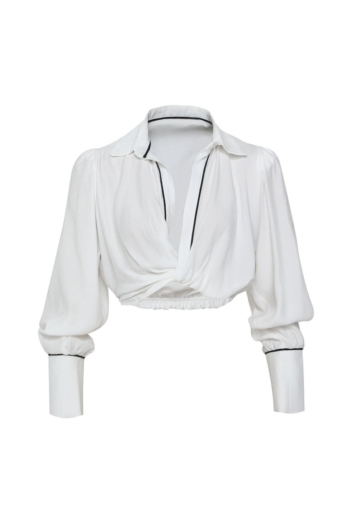 Double Breasted Blouse White