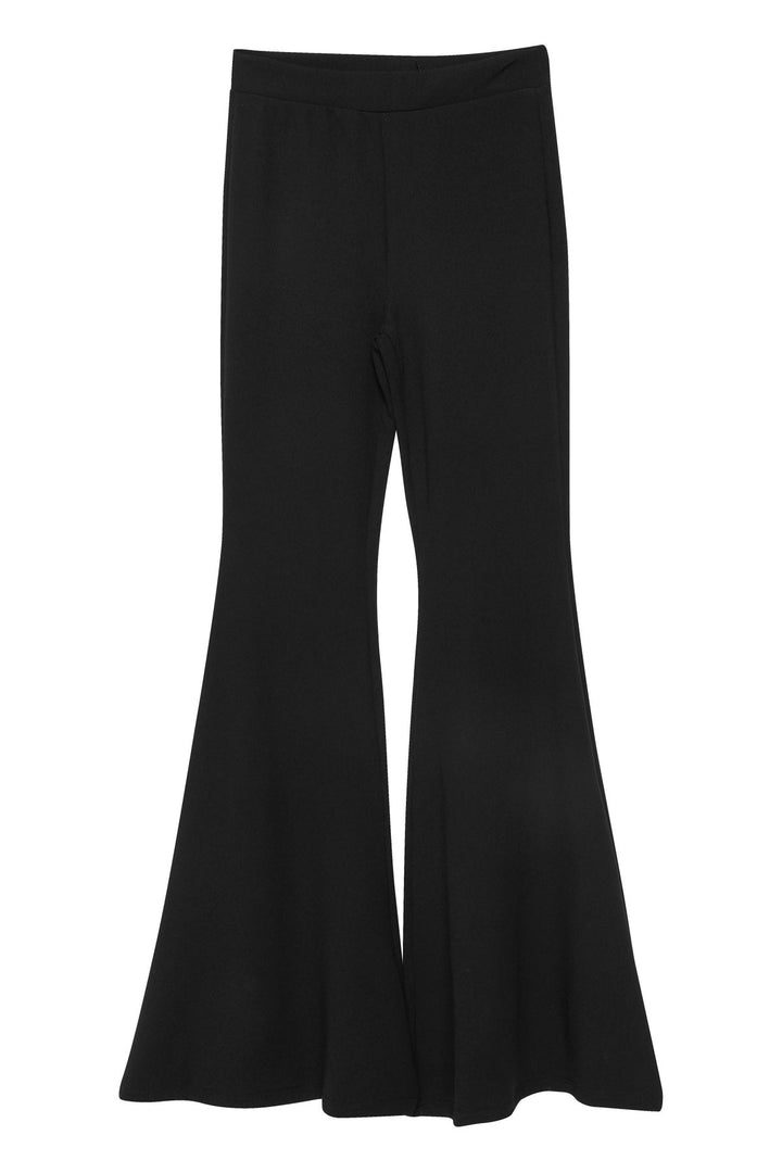 High Waist Flared Trousers Black