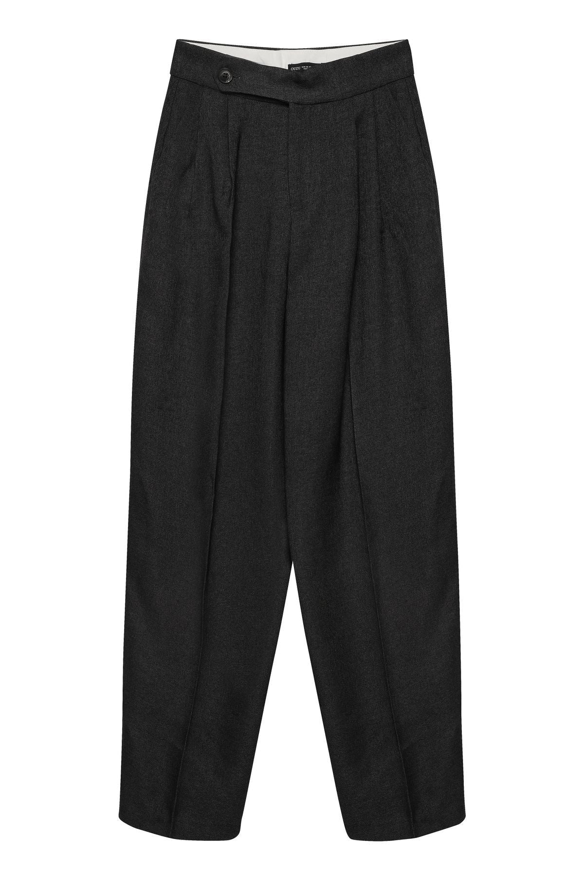 Double Pleated Trousers Anthracite