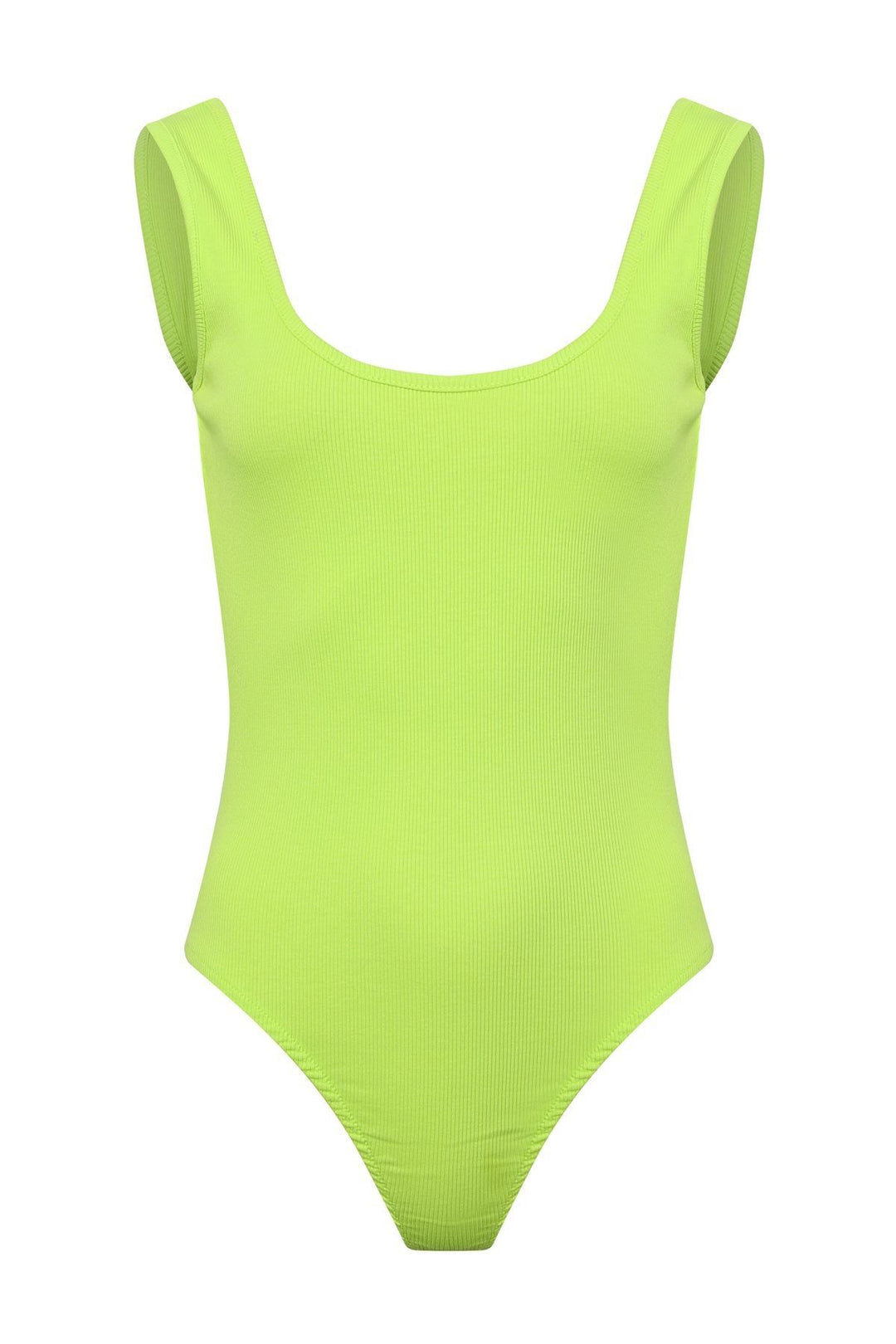 Low Back Strap Bodysuit Green
