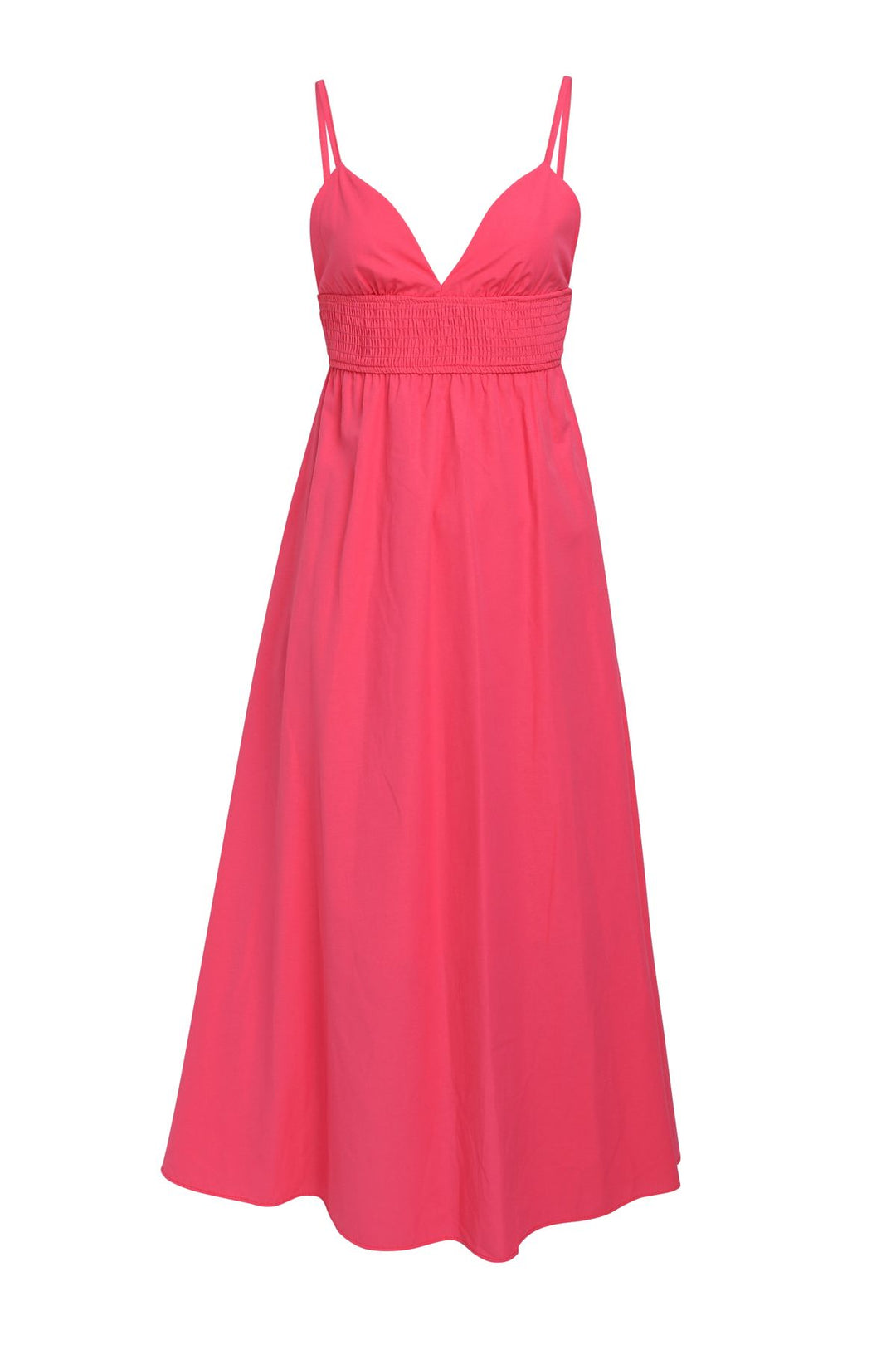 Long Dress With Gipe Waist Fuchsia