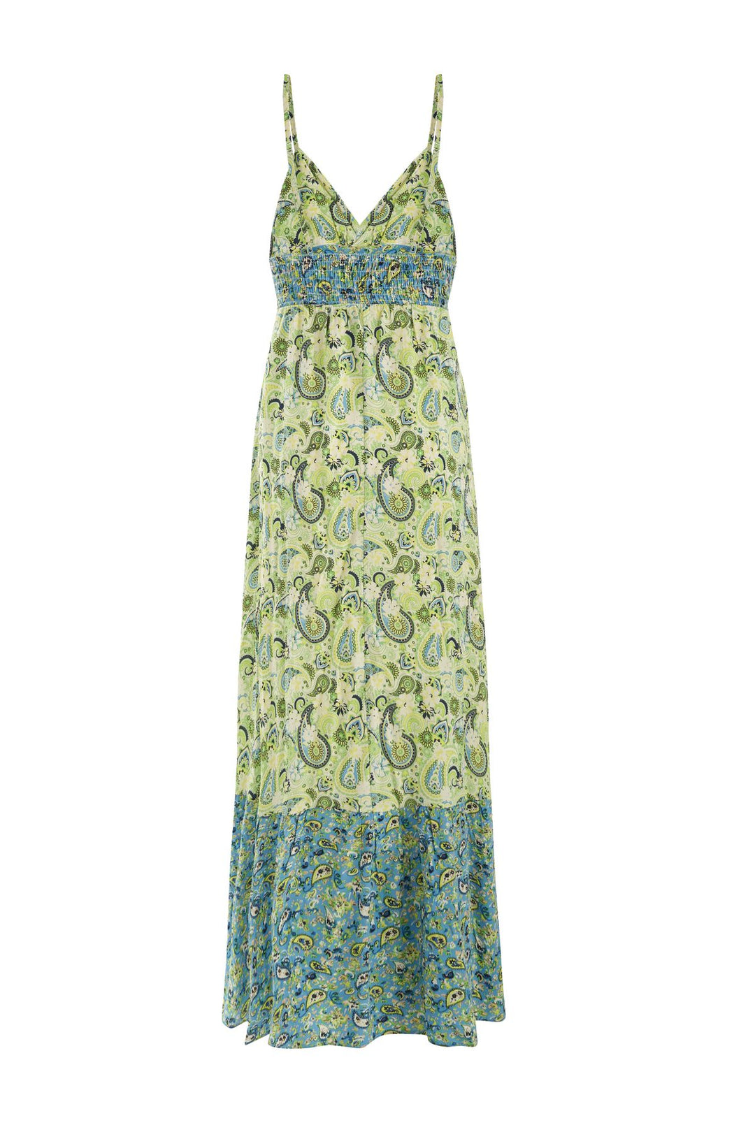 Patterned Strap Dress Green