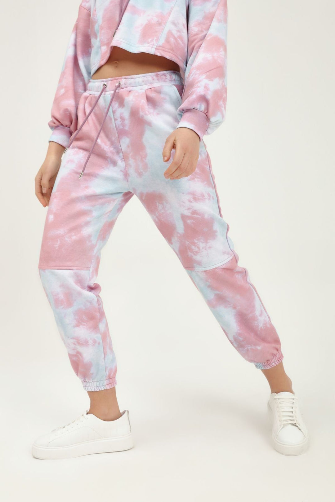 Batik Patterned Tracksuit Lilac