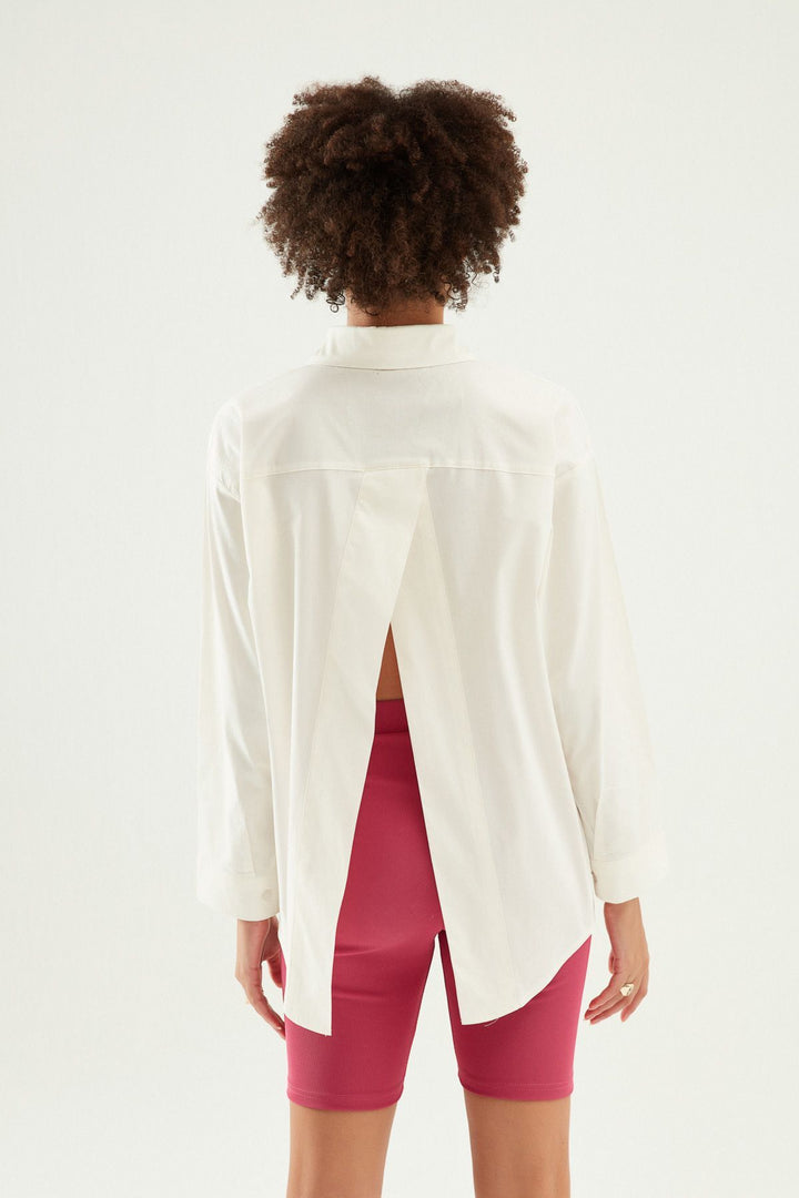 Low Back Oversize Shirt White