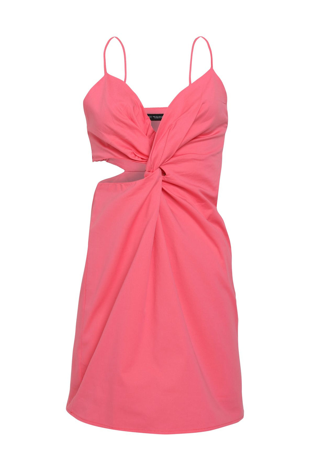 Decollete Strap Mini Dress Candy Pink