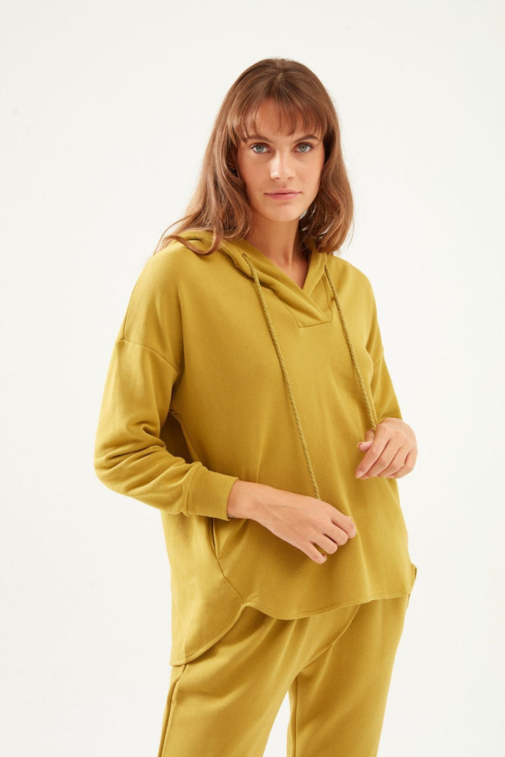 Hooded Oversize Sweatshirt Olive