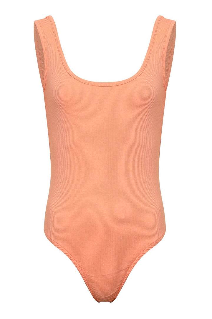 Low Back Strap Bodysuit Salmon