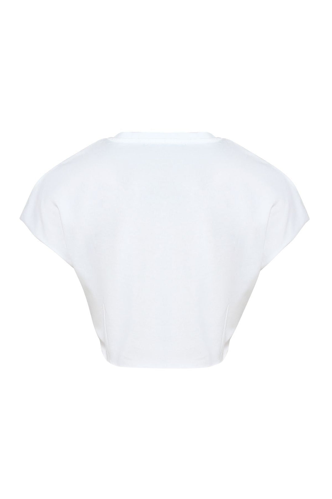 Front Printed Crop T-Shirt White