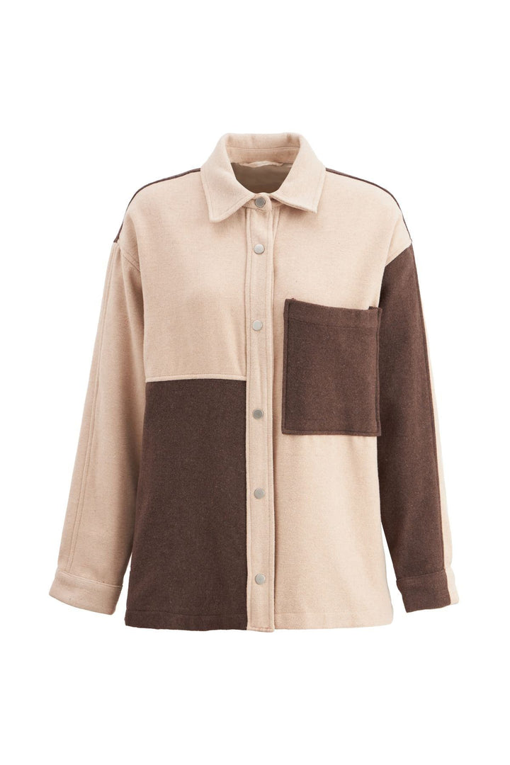 Blocky Cachet Shirt Beige