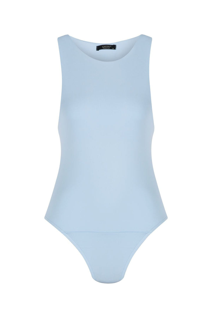 Halter Neck Bodysuit Baby Blue