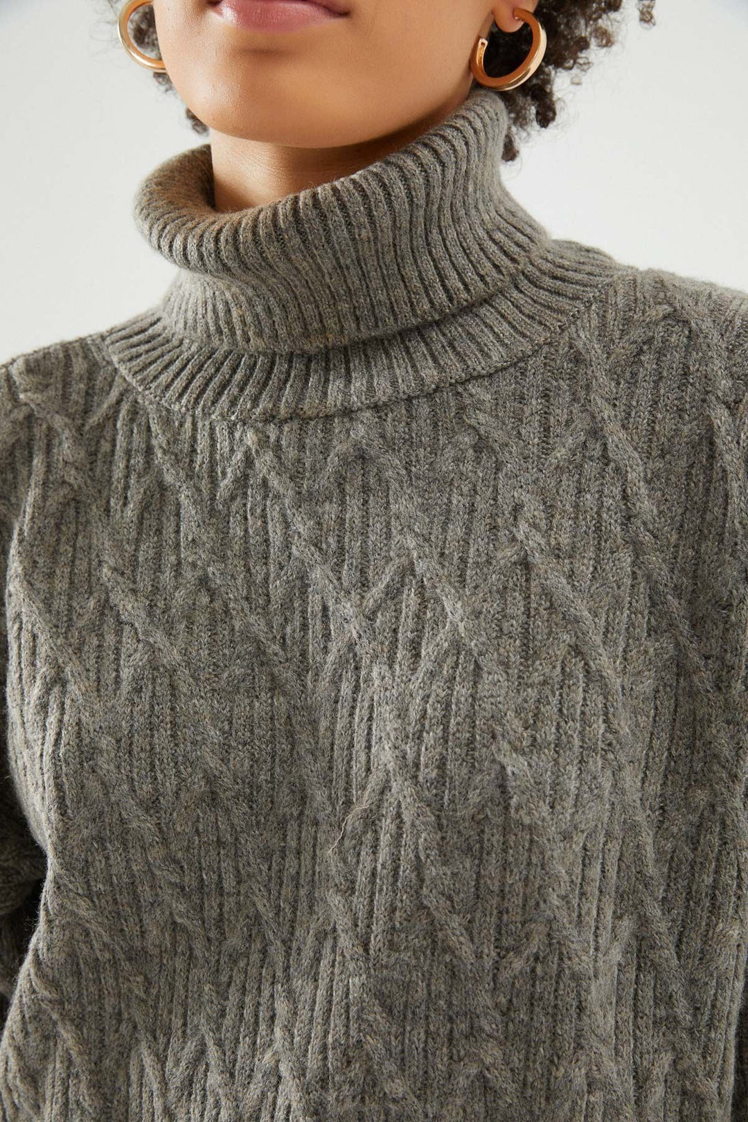 Turtleneck Sweater Gray