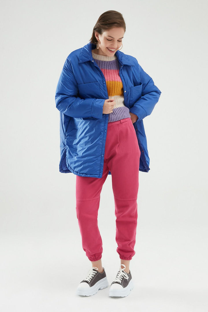 Oversize Long Jacket Sax