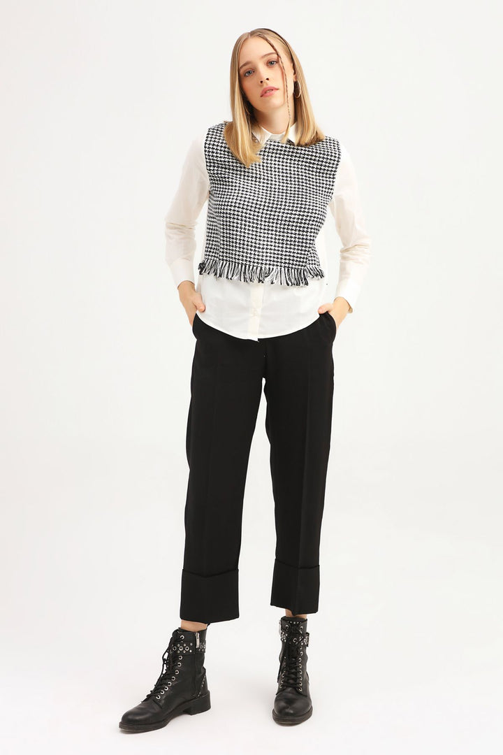 Garnish Striped Shirt White