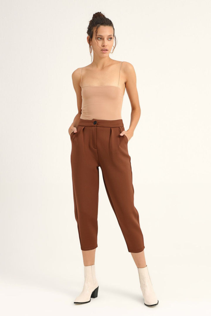 Slim Strap Bodysuit Camel