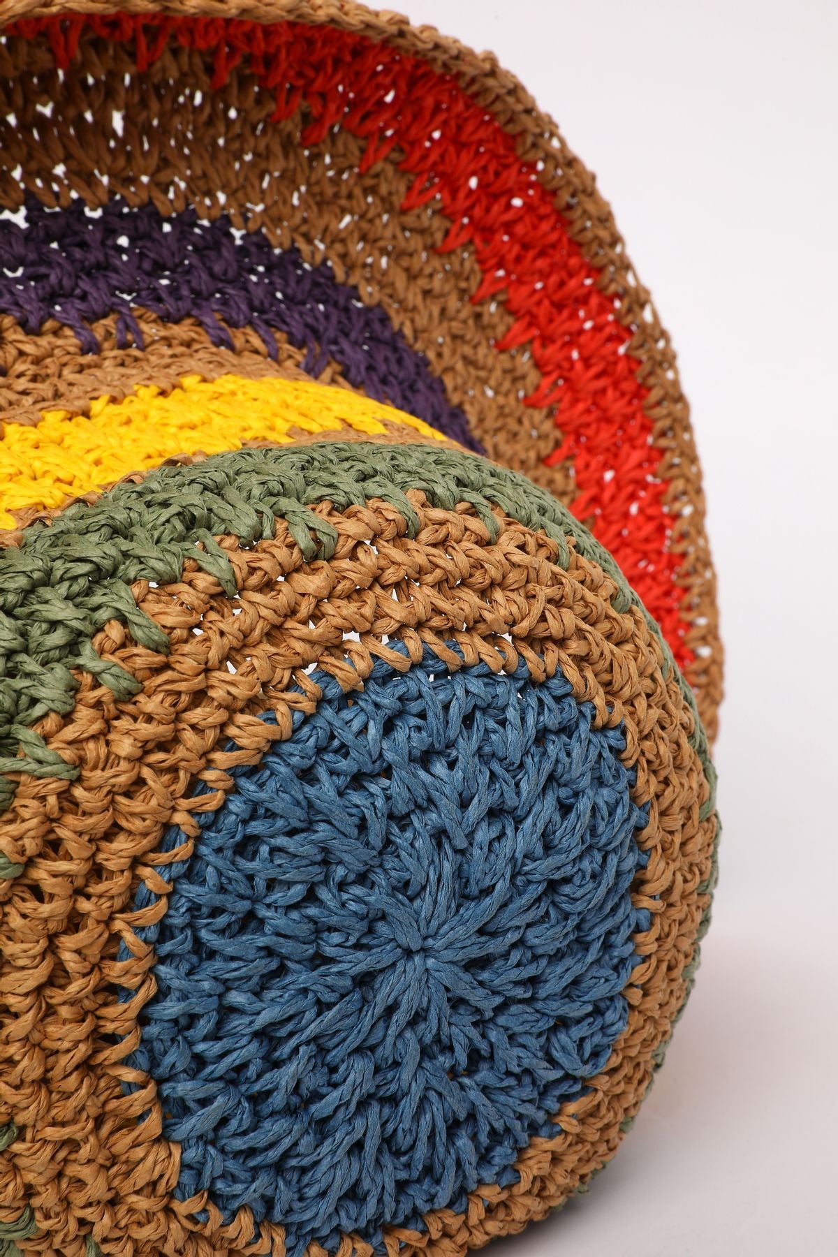 Contrast Colorful Straw Hat