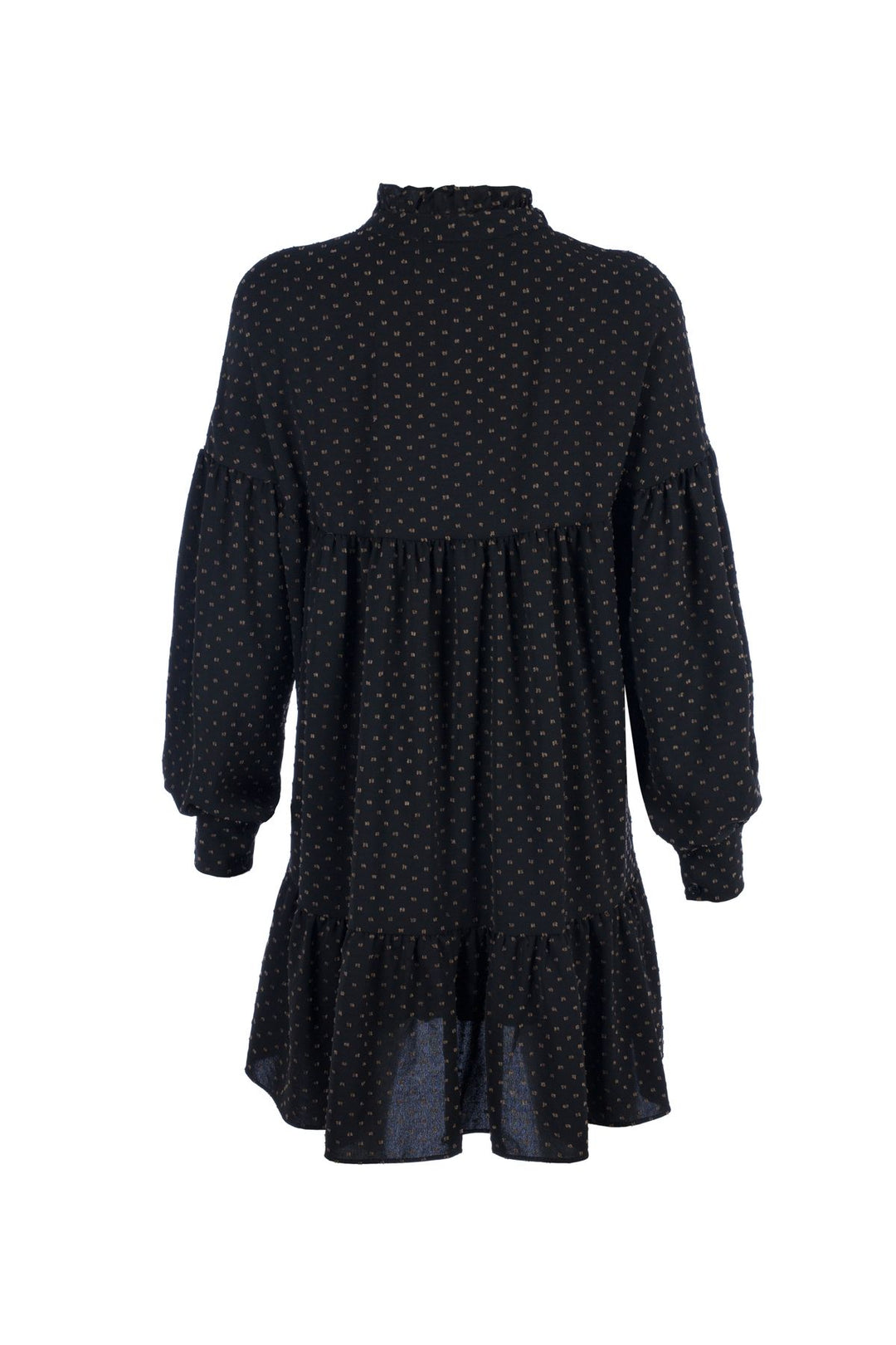 Polka Dot Mini Dress Black