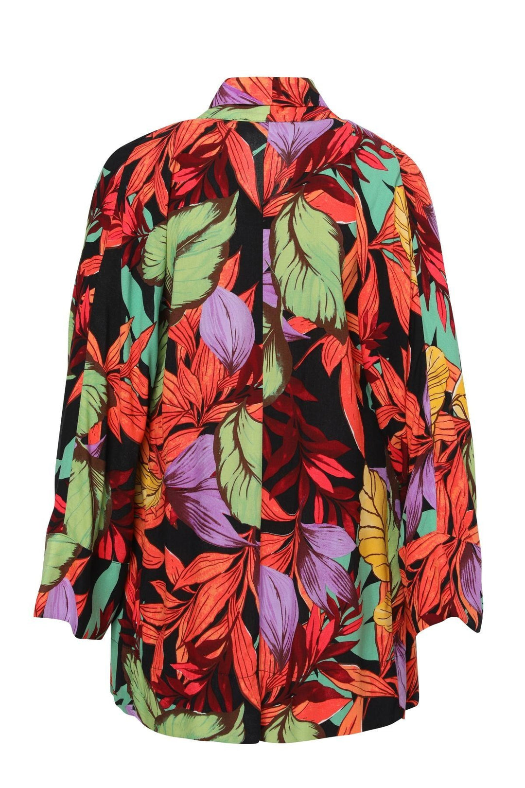 Desenli Şal Yaka Oversize Ceket Siyah