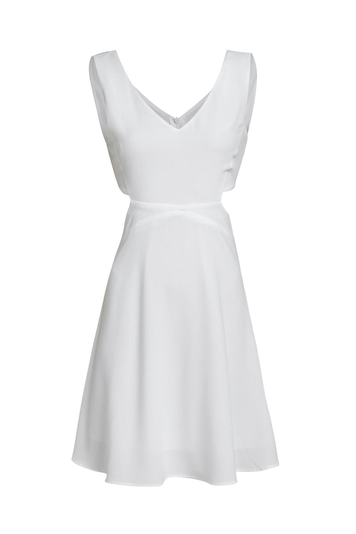 Cut Out Mini Dress White