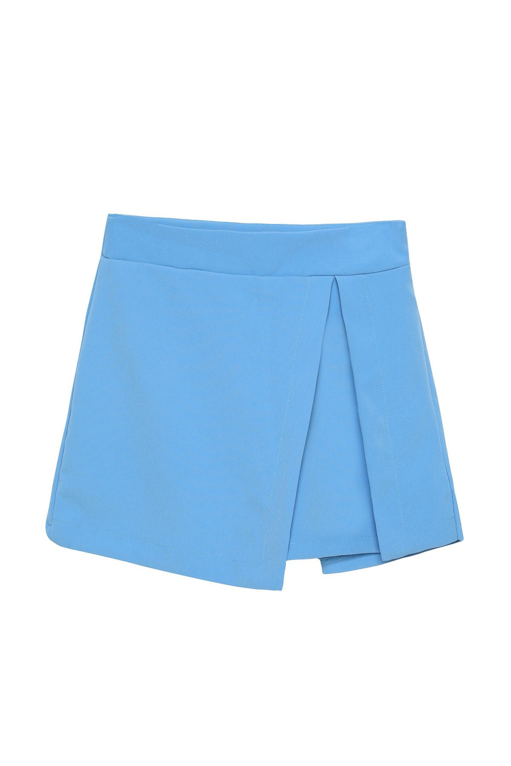 Slit Detailed Short Skirt Blue