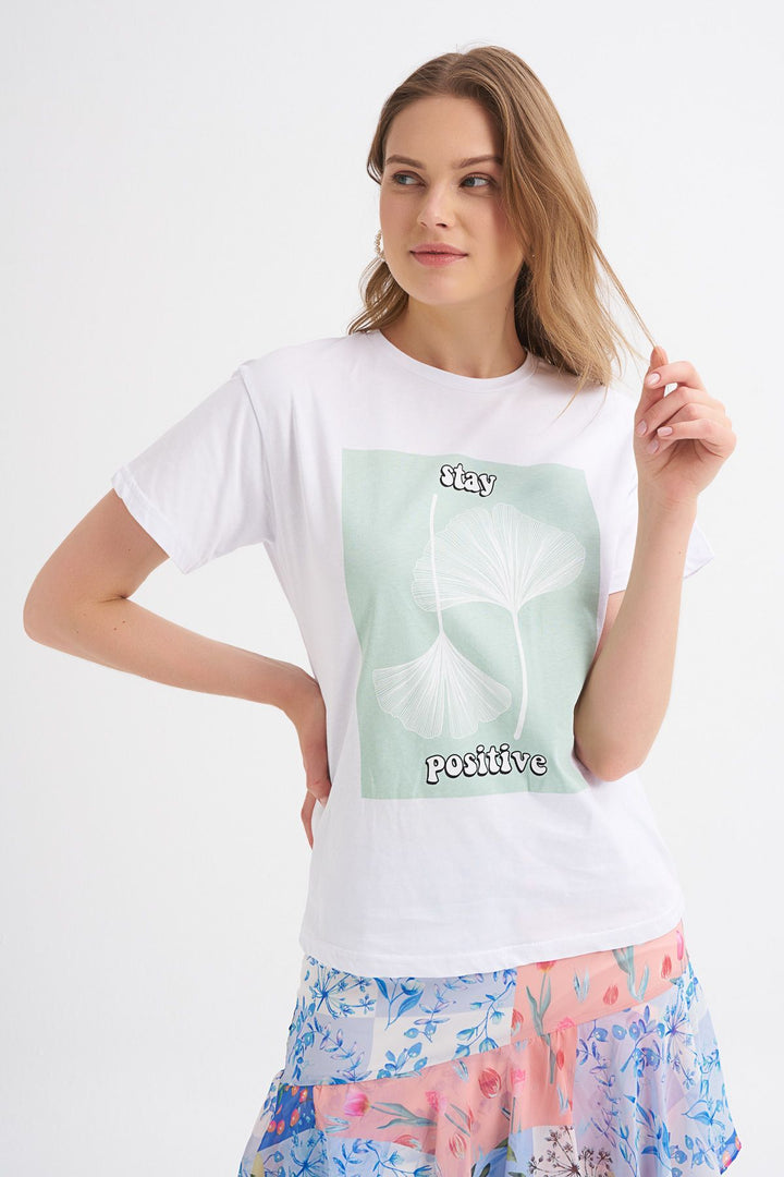 Baskılı Tişört Mint