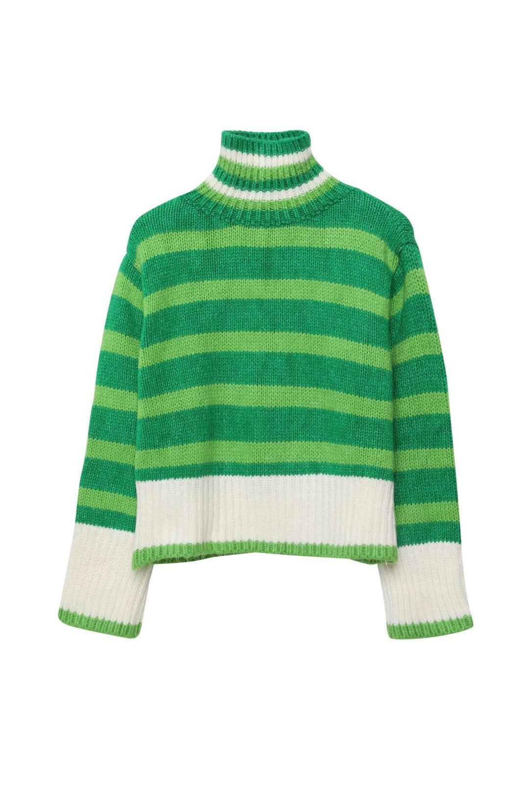 Çizgili Boğazlı Kazak Yeşil