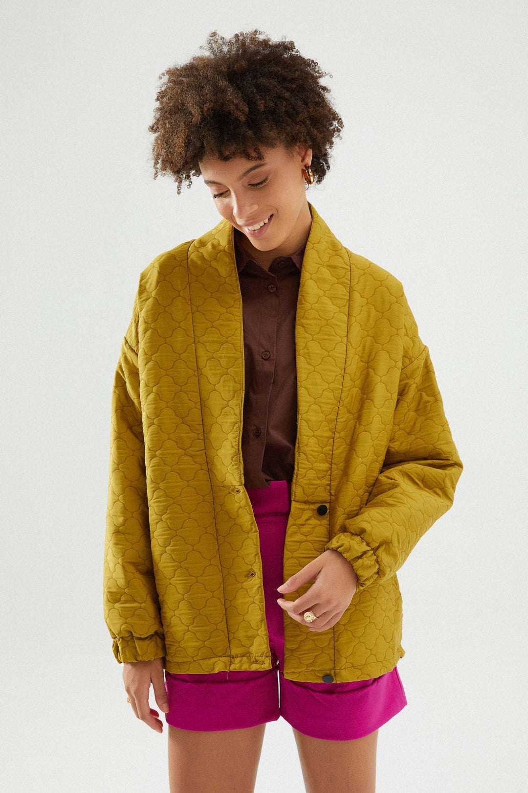 Kapitone Ceket Olive