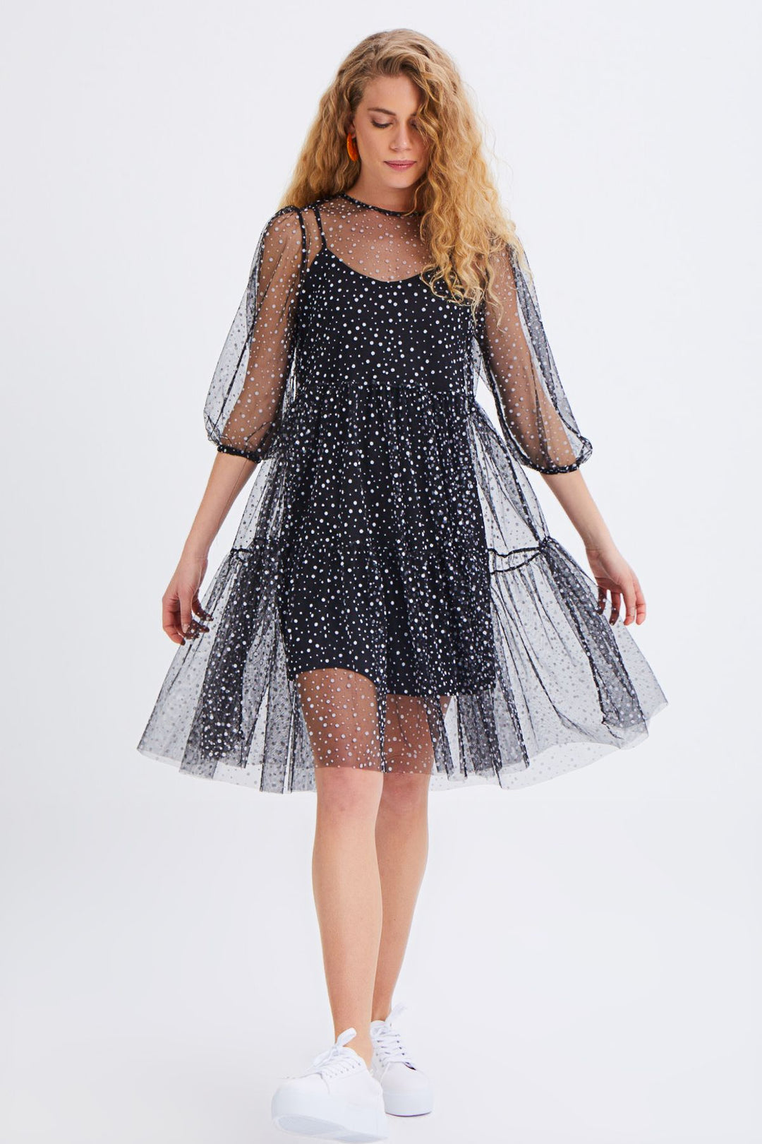 Long Sleeve Midi Dress Black