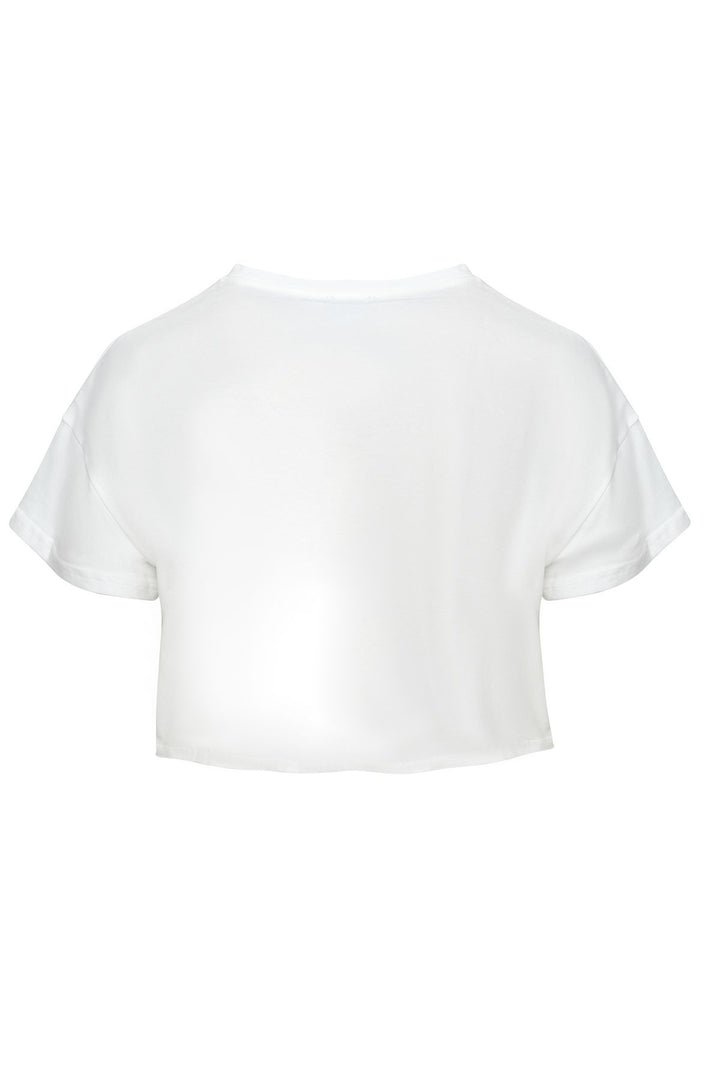 Printed Crop T-Shirt White