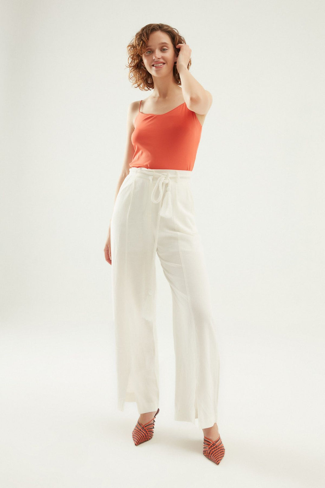 Rope Strap Undershirt Orange