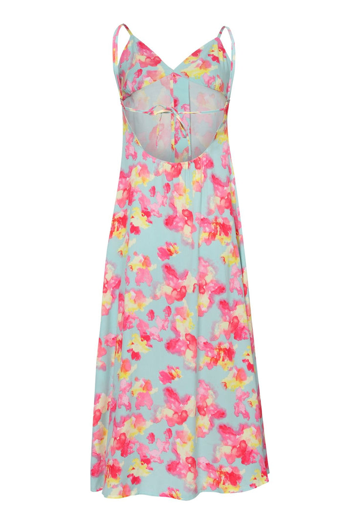 Patterned Buttoned Strap Dress Mint