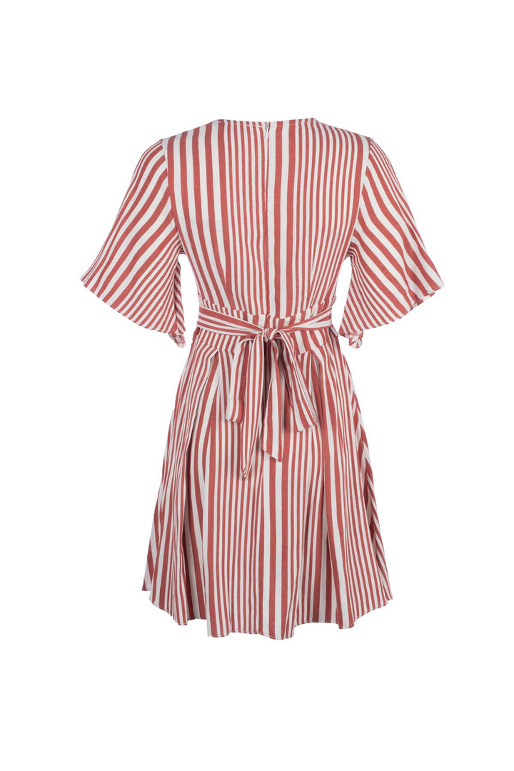 Striped Double Breasted Dress Tile