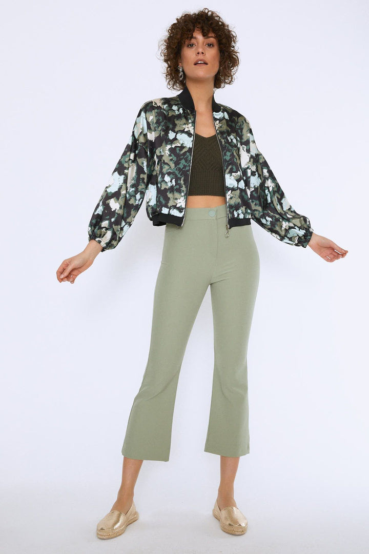 Pocket Bomber Jacket Khaki